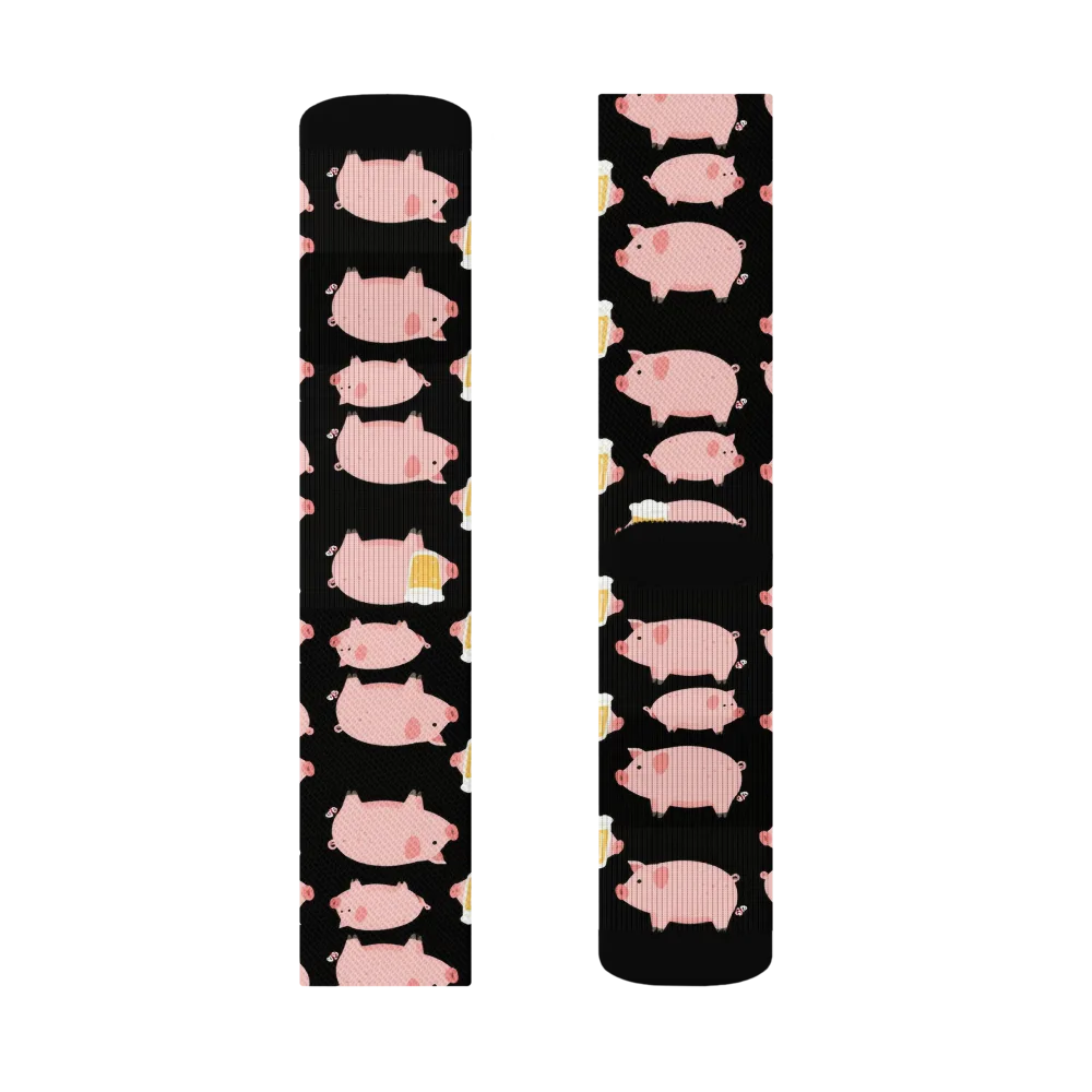 Boozy Barnyard on Socks — Right Sock