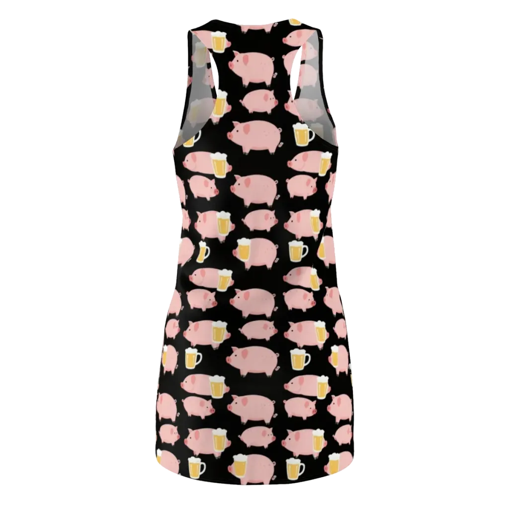 Boozy Barnyard on Racerback Dress — Back