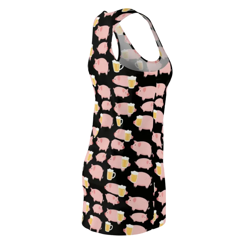 Boozy Barnyard on Racerback Dress — Back Side