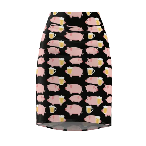 Boozy Barnyard on a Pencil Skirt