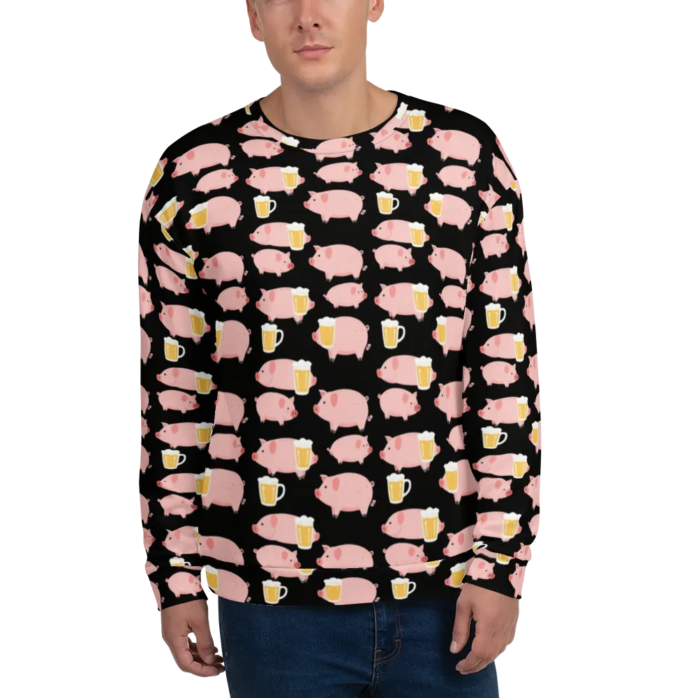 Boozy Barnyard on Sweatshirt — Front