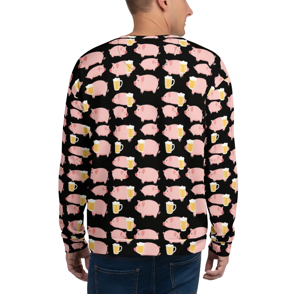 Boozy Barnyard on Sweatshirt — Back