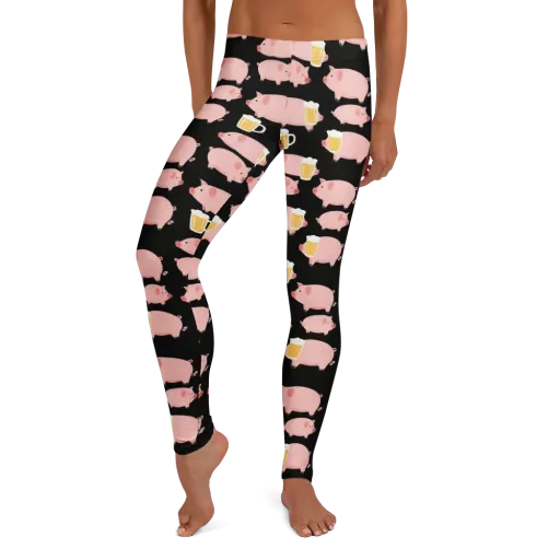 Boozy Barnyard on a Leggings