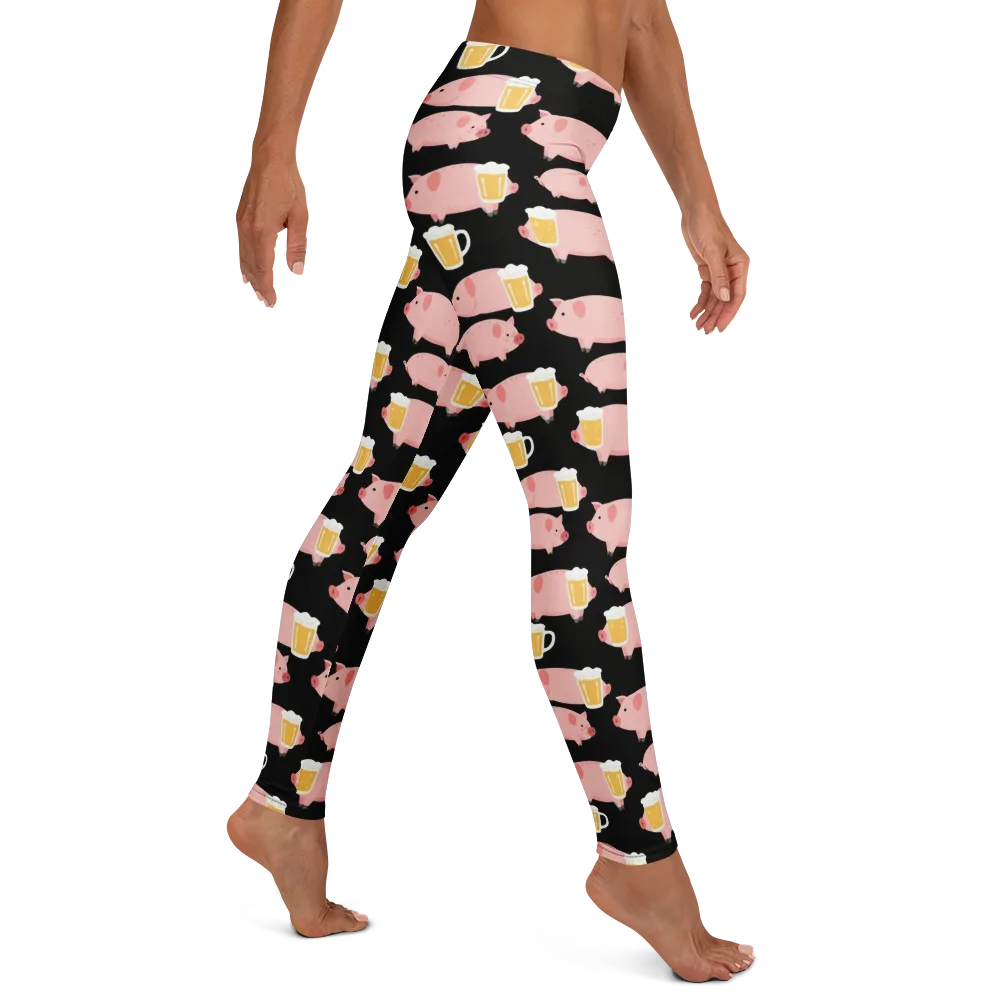 Boozy Barnyard on Leggings — Right