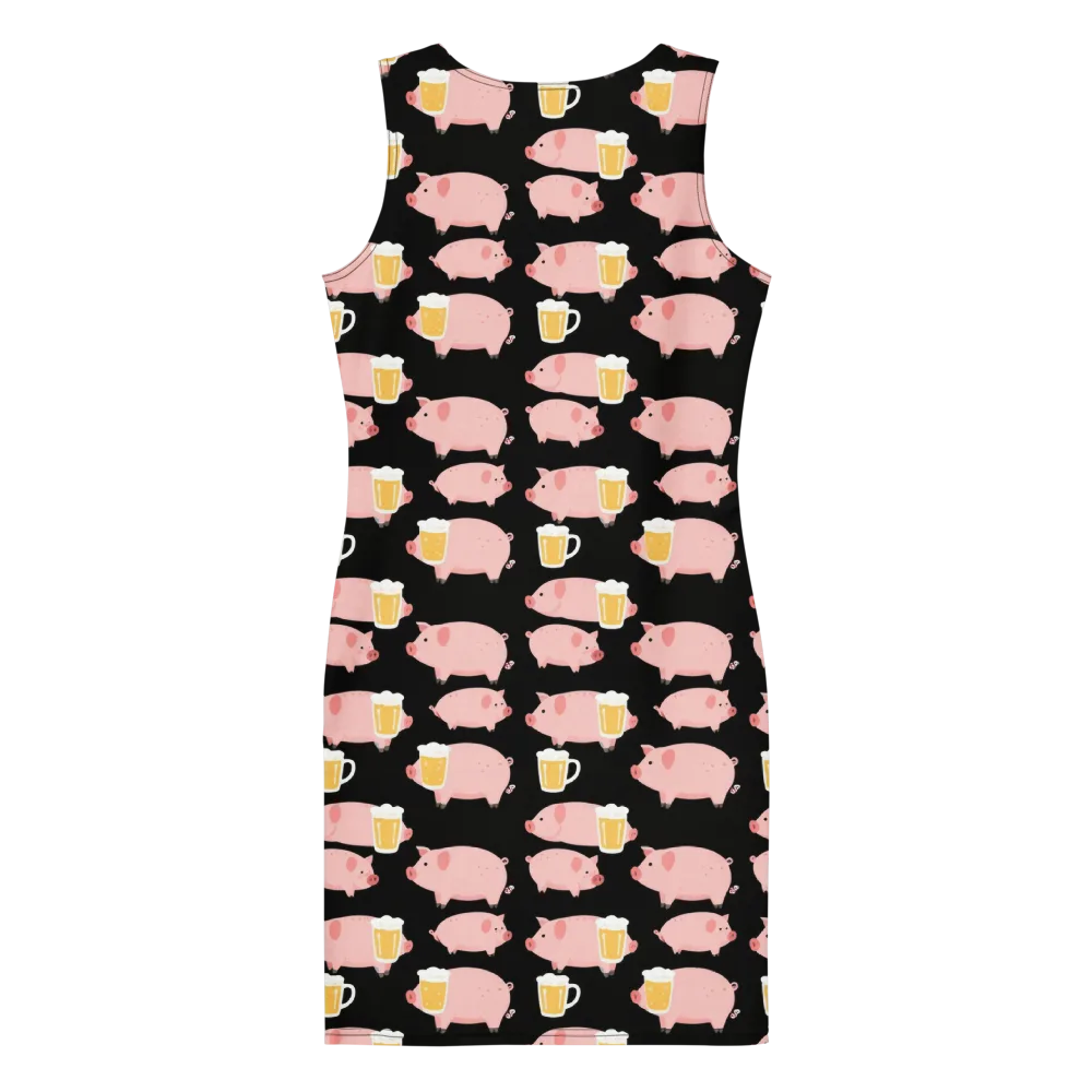 Boozy Barnyard on Bodycon Dress — Back