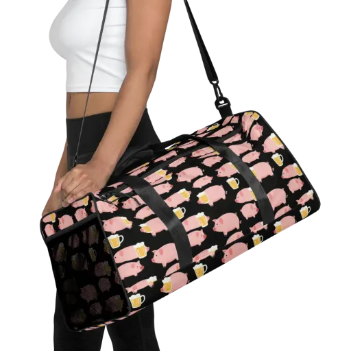 Boozy Barnyard on a Duffle Bag