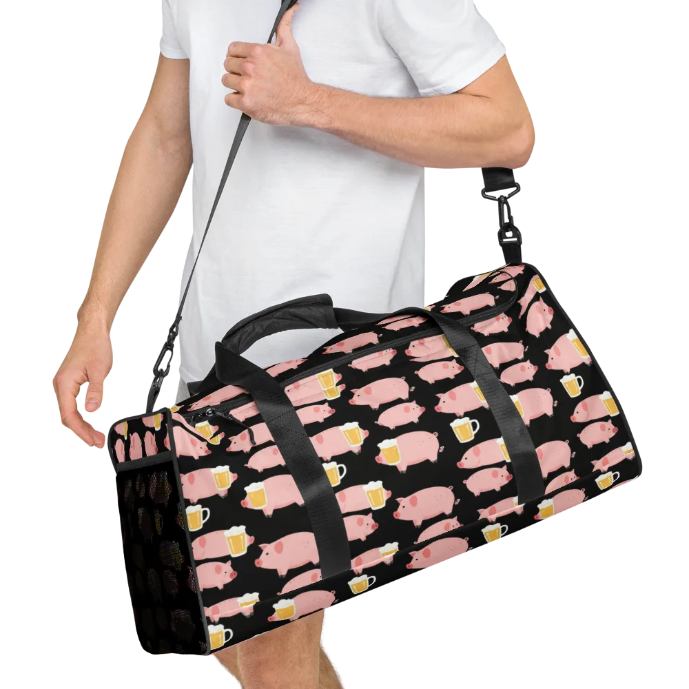 Boozy Barnyard on Duffle Bag — Right Front