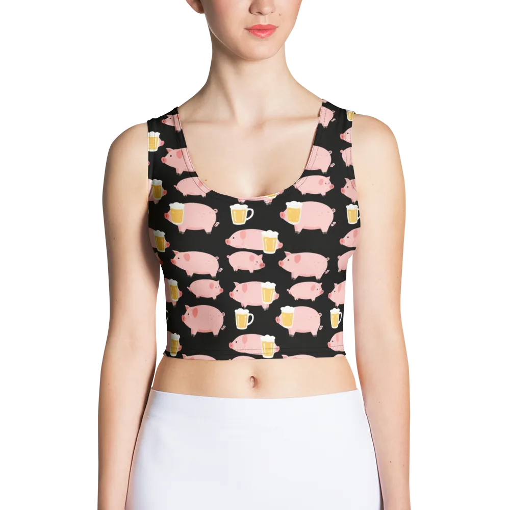 Boozy Barnyard on Crop Top — Front