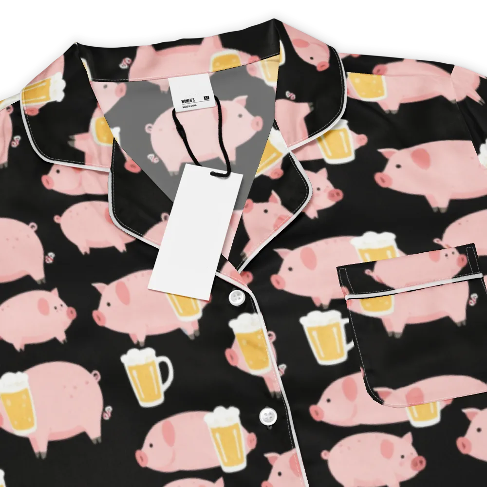 Boozy Barnyard on Women's Short Sleeve Pajama Top — Product details