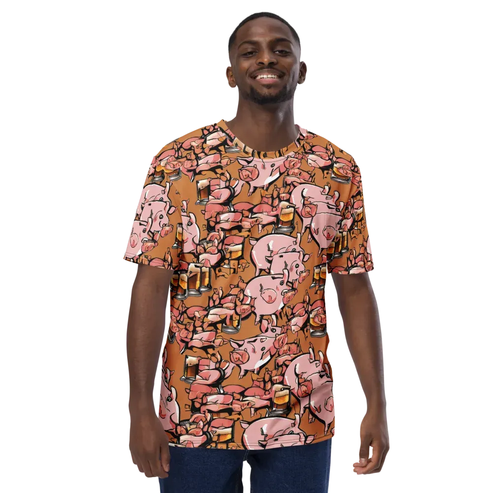 Pigskin Pilsner on Men's Crew Neck T-Shirt — Front
