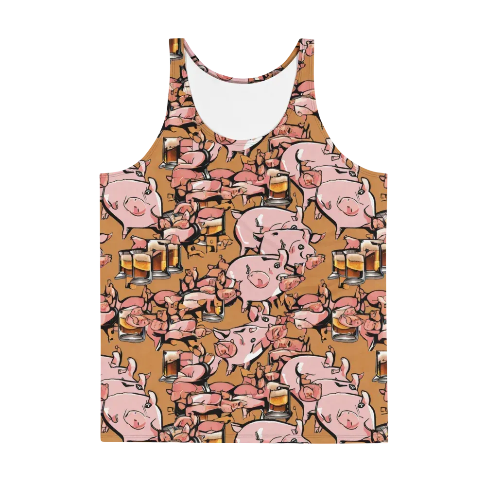 Pigskin Pilsner on Men's Tank Top — Front