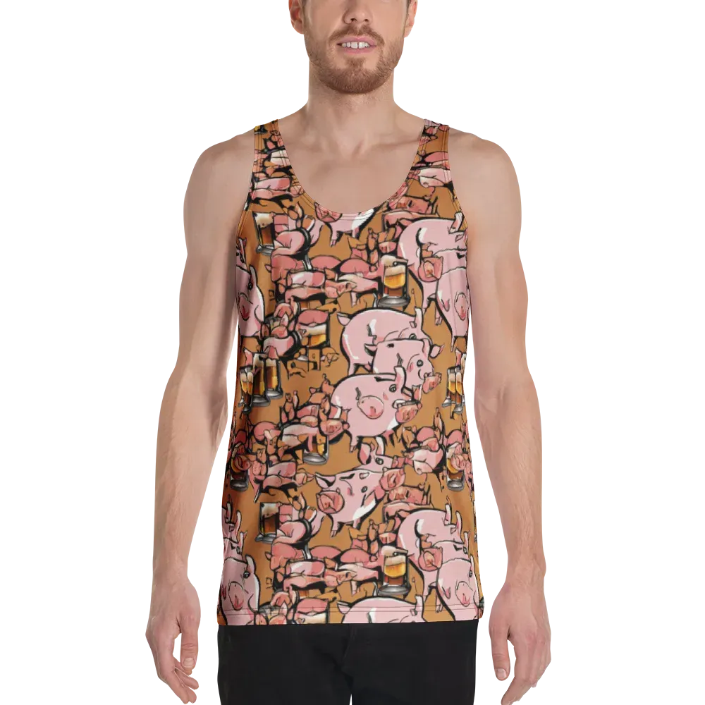 Pigskin Pilsner on Men's Tank Top — Front