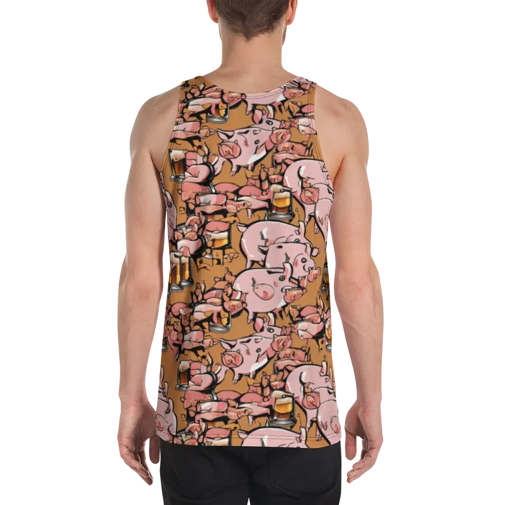 Pigskin Pilsner on Men's Tank Top — Back