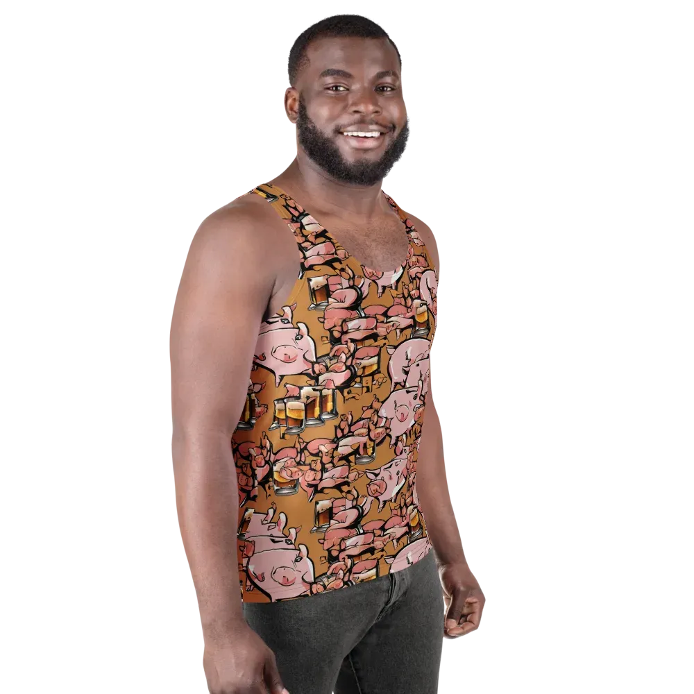 Pigskin Pilsner on Men's Tank Top — Right Front
