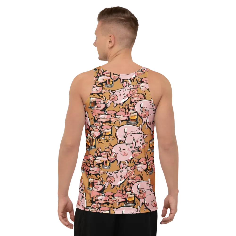 Pigskin Pilsner on Men's Tank Top — Back