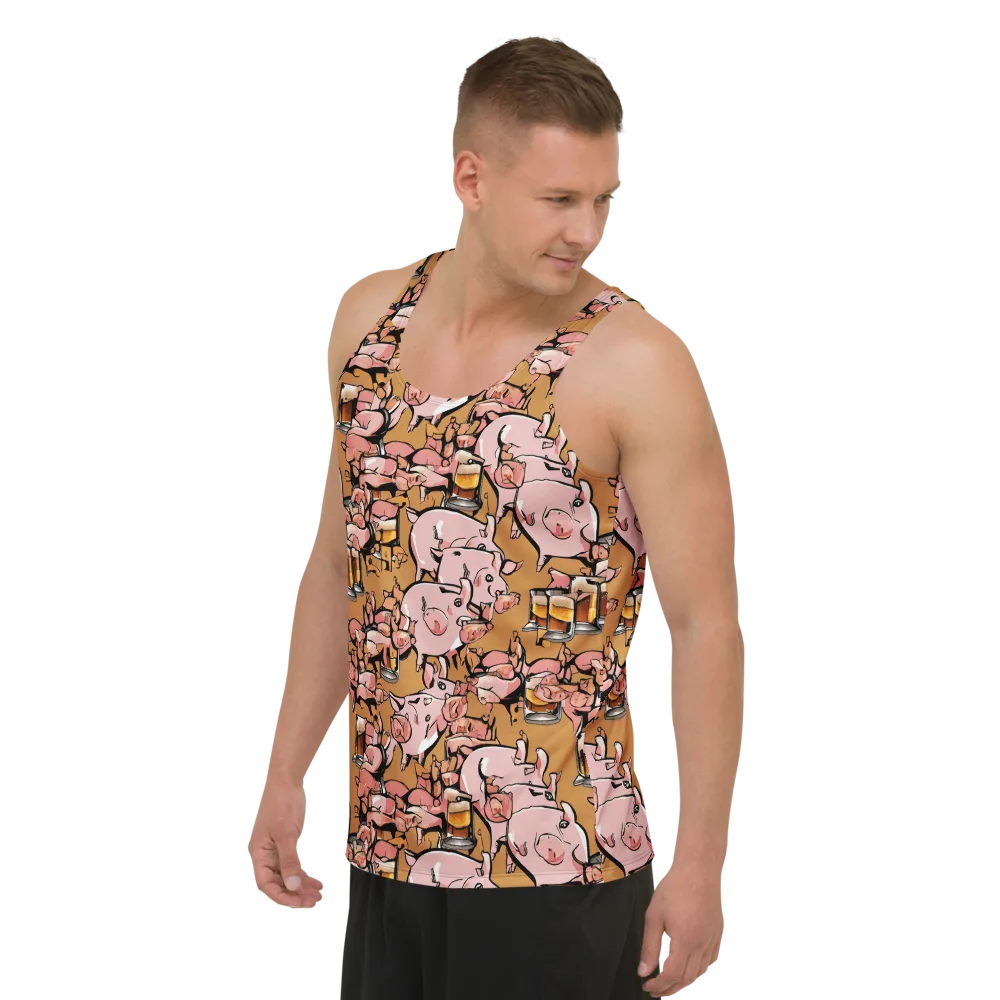 Pigskin Pilsner on Men's Tank Top — Left Front