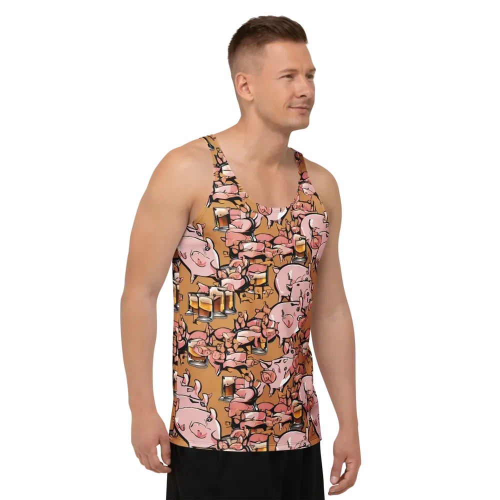 Pigskin Pilsner on Men's Tank Top — Right Front