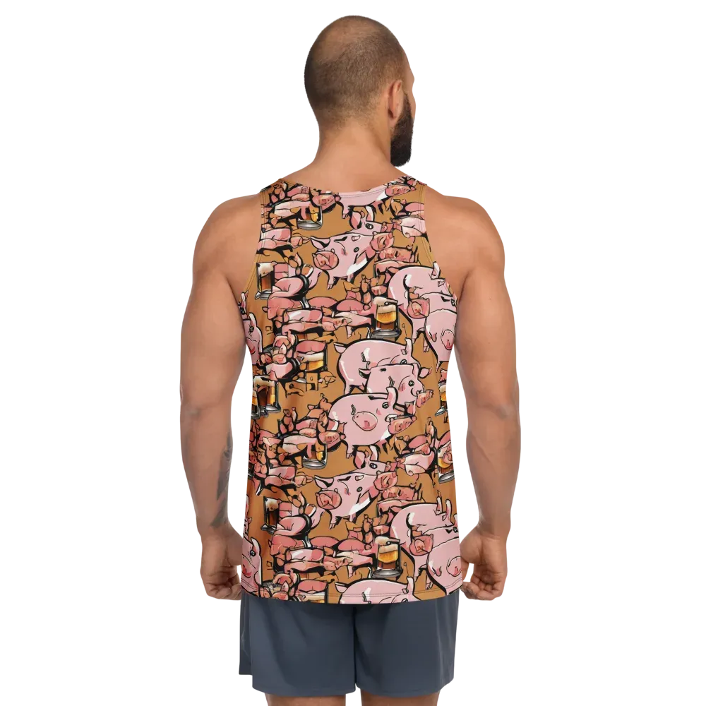 Pigskin Pilsner on Men's Tank Top — Back