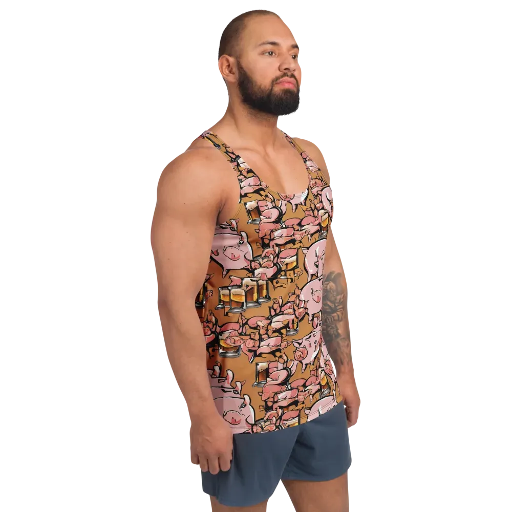 Pigskin Pilsner on Men's Tank Top — Right Front