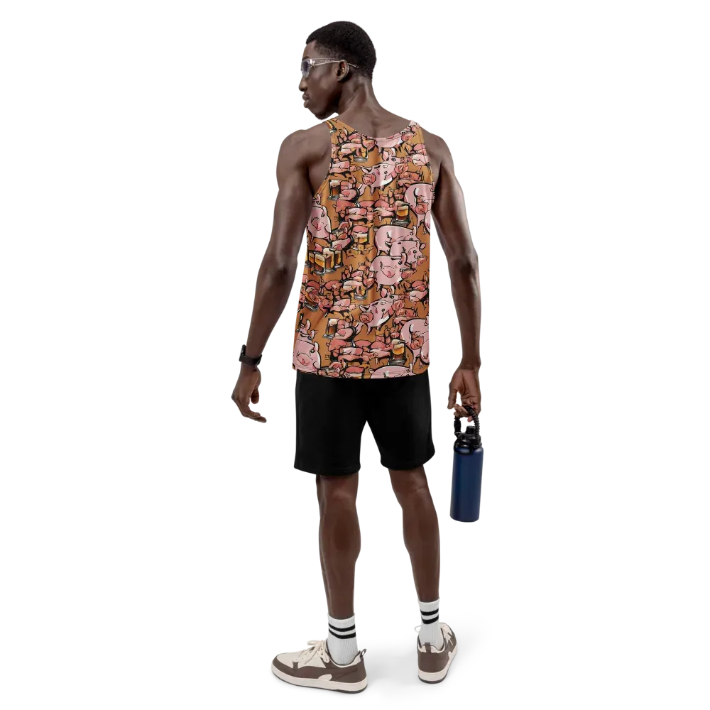 Pigskin Pilsner on Men's Tank Top — Back