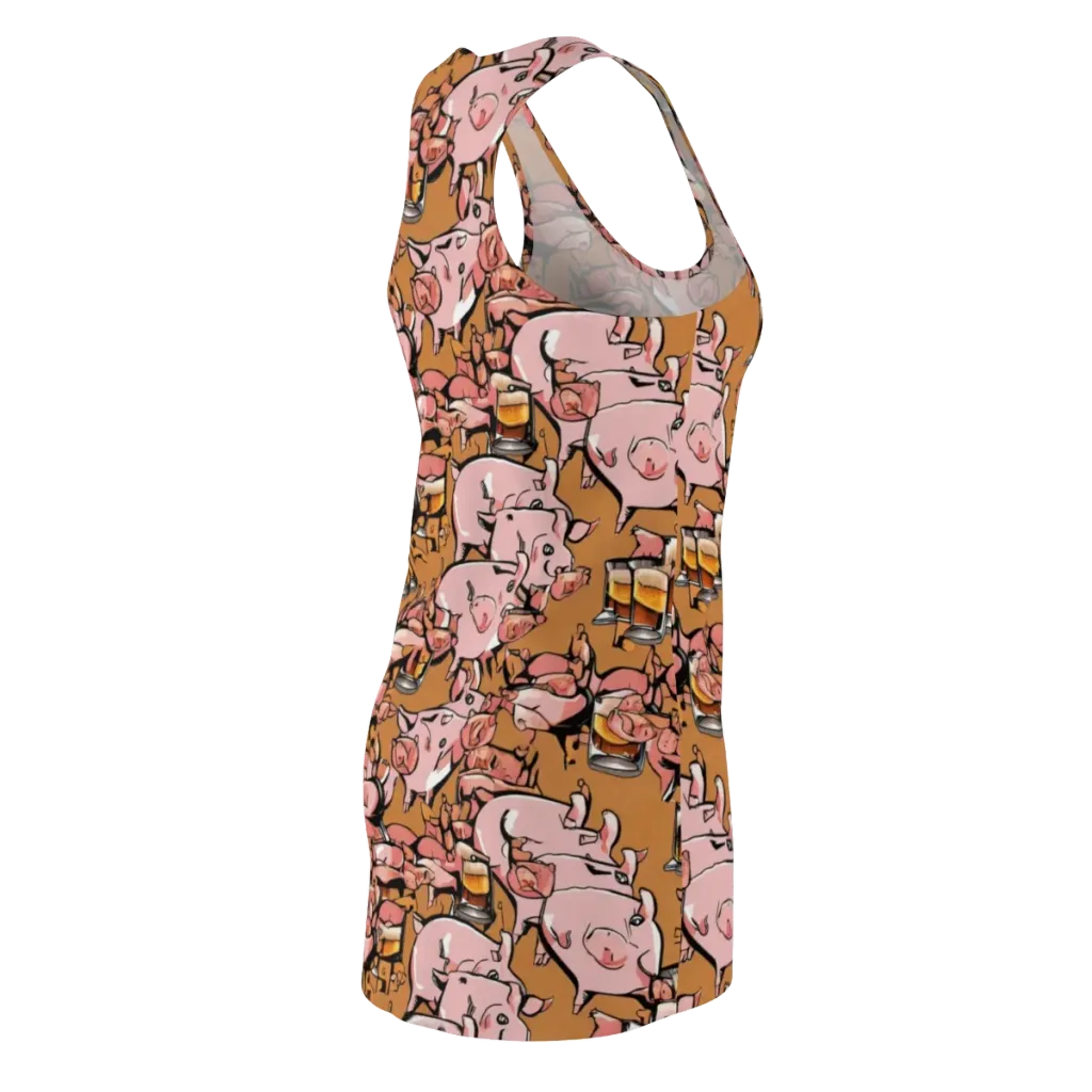 Pigskin Pilsner on Racerback Dress — Back Side