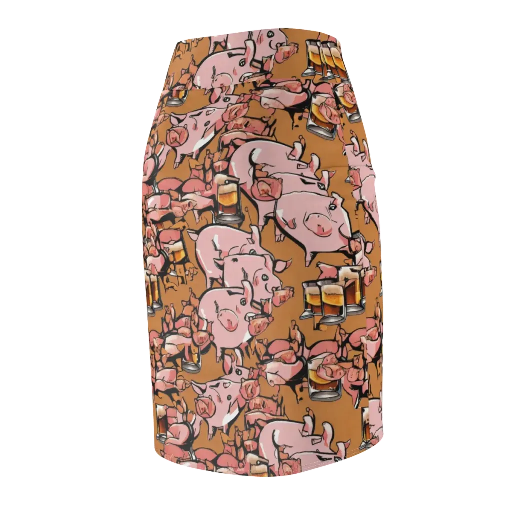 Pigskin Pilsner on Pencil Skirt — Back Side