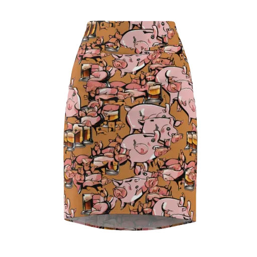 Pigskin Pilsner on a Pencil Skirt