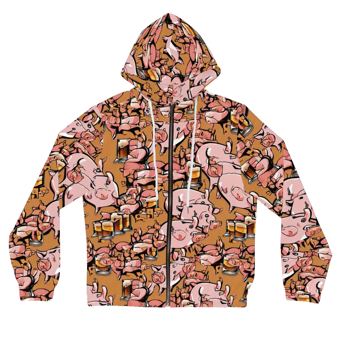 Pigskin Pilsner on Women's Full-Zip Hoodie — Front