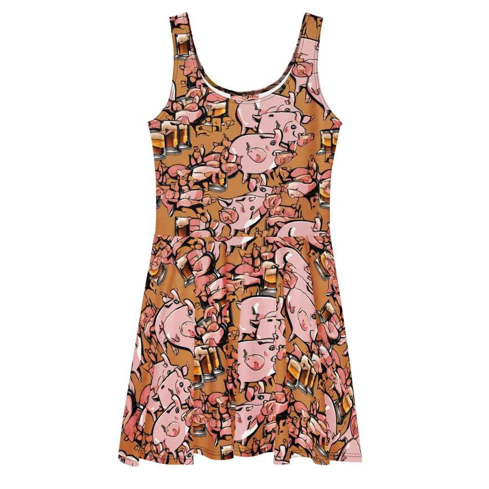Pigskin Pilsner on Skater Dress — Front
