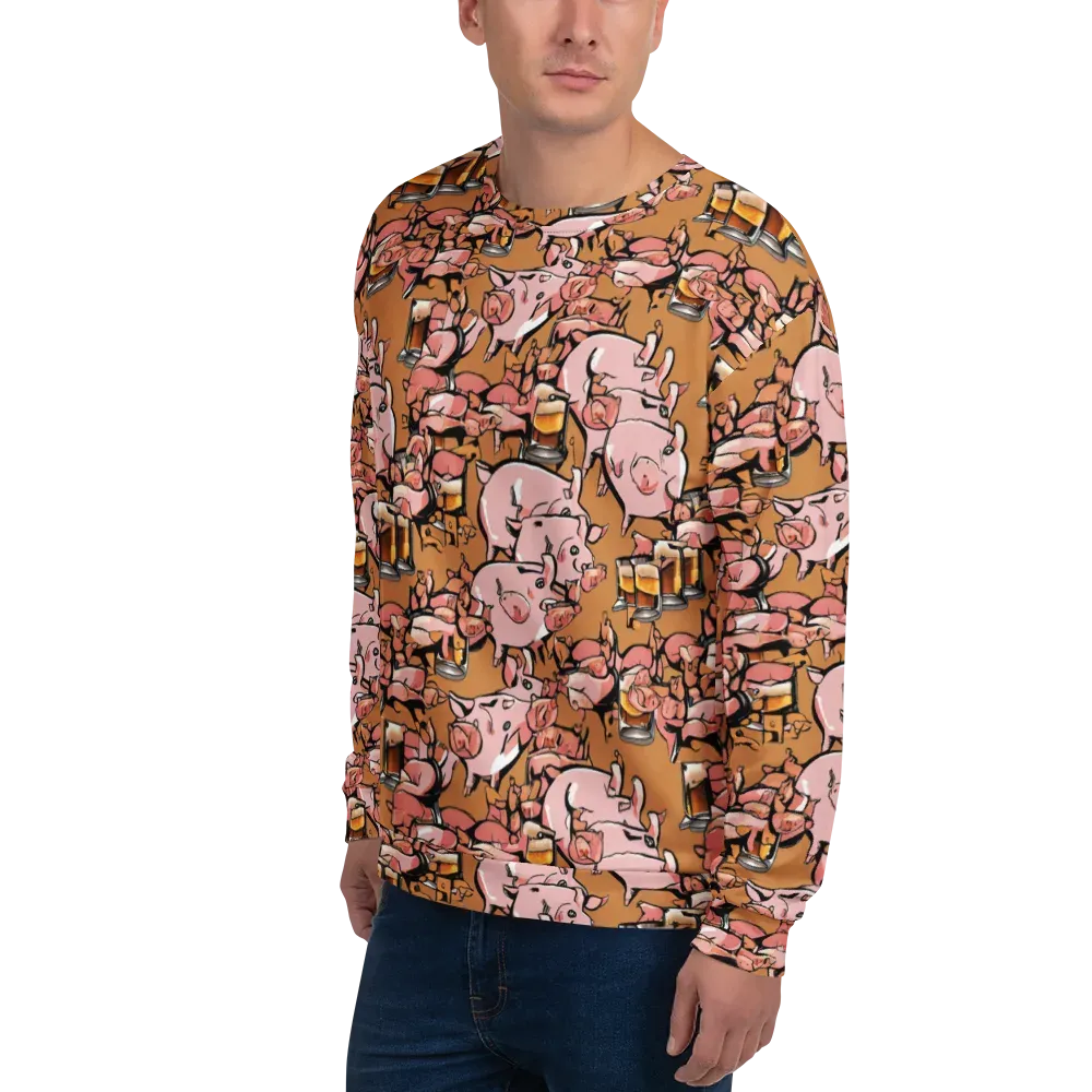 Pigskin Pilsner on Sweatshirt — Left Front