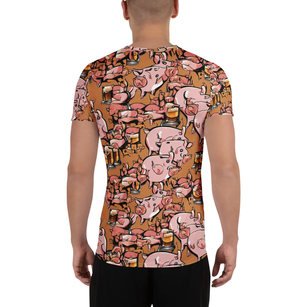 Pigskin Pilsner on Men's Athletic T-Shirt — Back