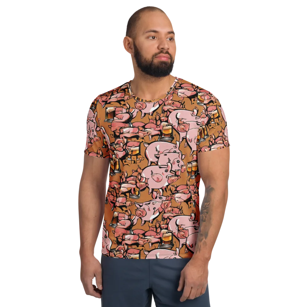 Pigskin Pilsner on Men's Athletic T-Shirt — Front