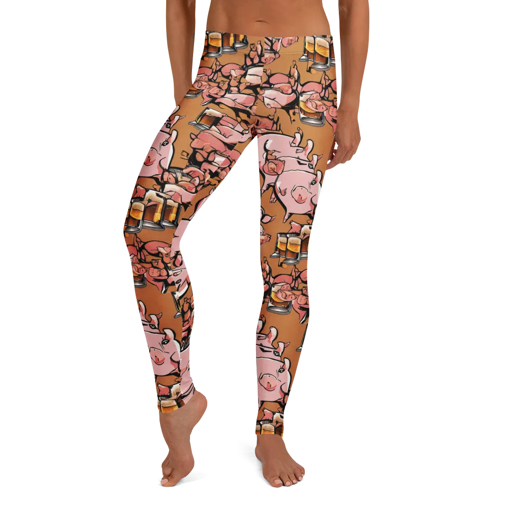 Pigskin Pilsner on Leggings — Front