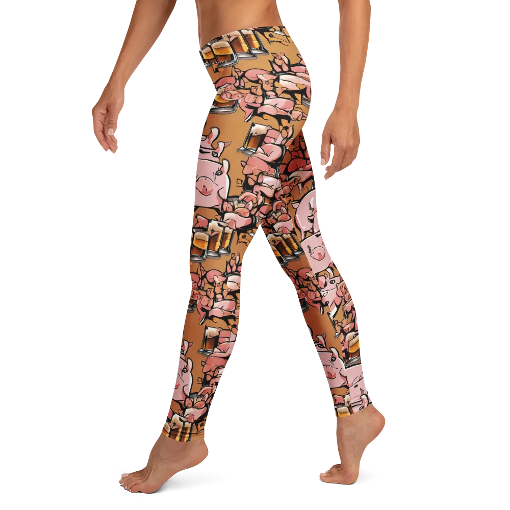 Pigskin Pilsner on Leggings — Left
