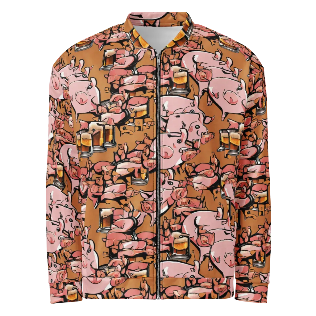 Pigskin Pilsner on Bomber Jacket — Front