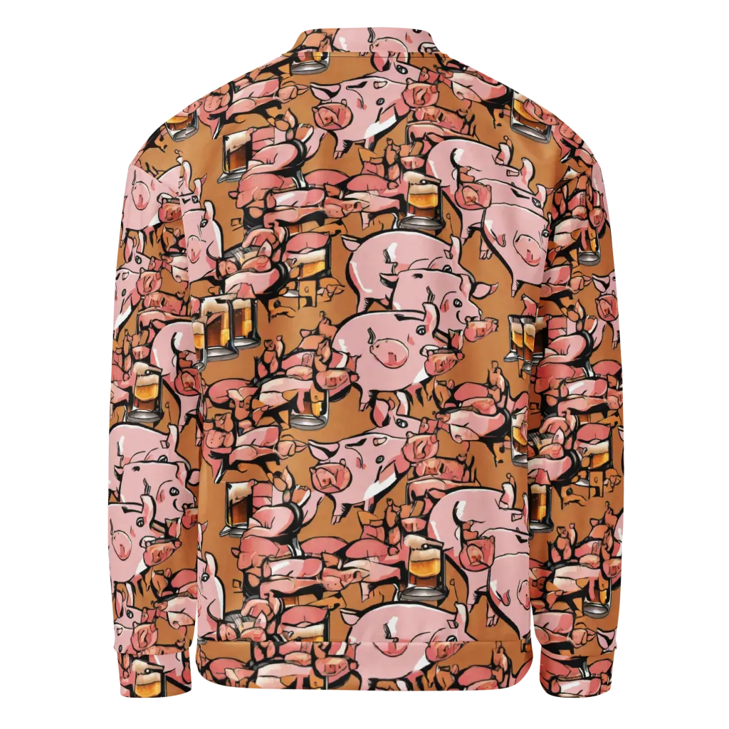 Pigskin Pilsner on Bomber Jacket — Back
