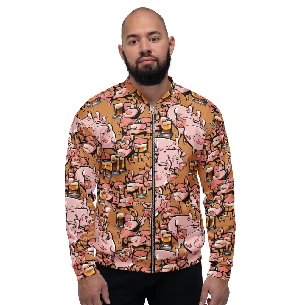 Pigskin Pilsner on Bomber Jacket — Front