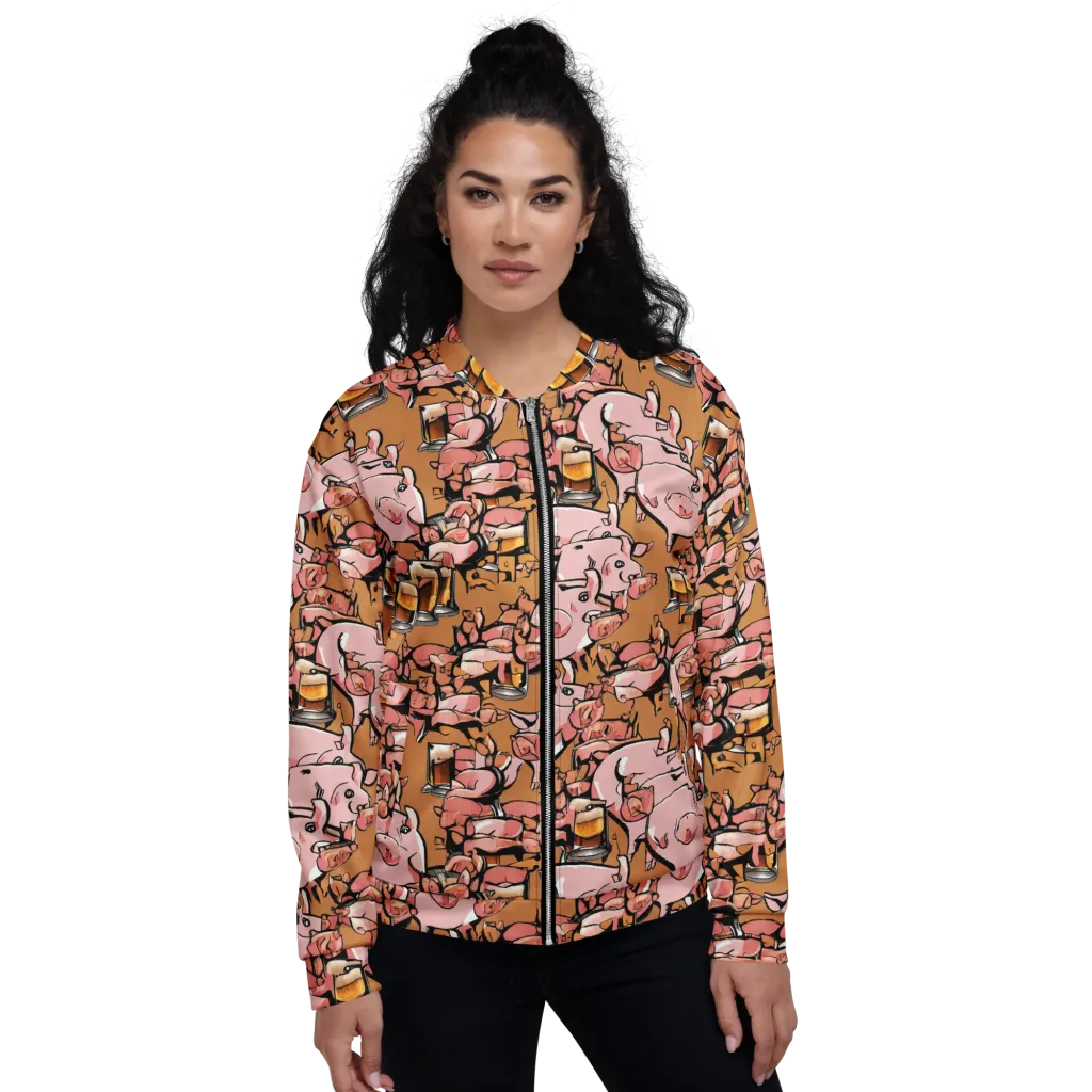 Pigskin Pilsner on Bomber Jacket — Front