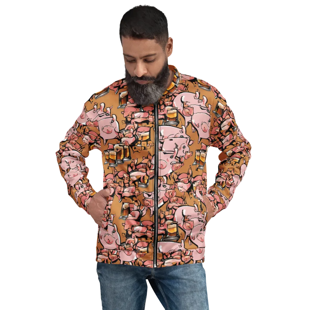 Pigskin Pilsner on Bomber Jacket — Front
