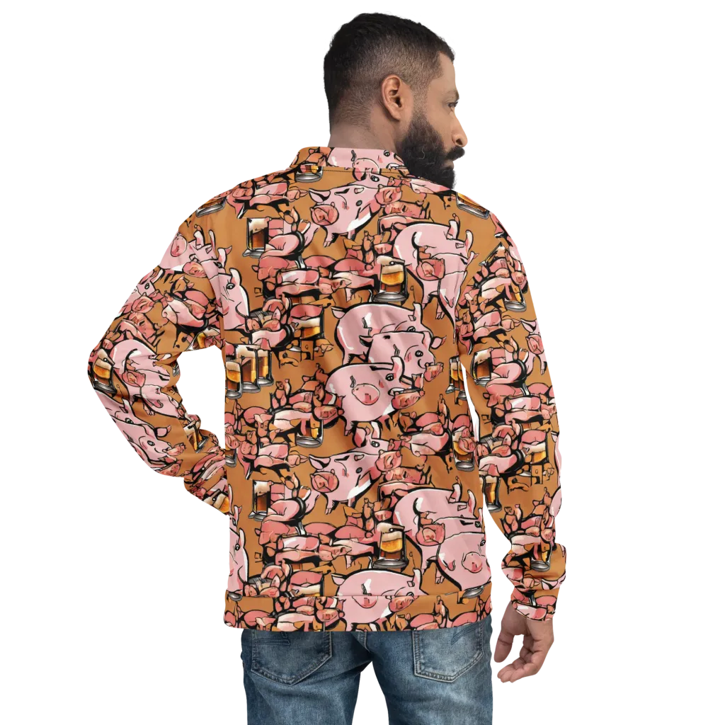 Pigskin Pilsner on Bomber Jacket — Back