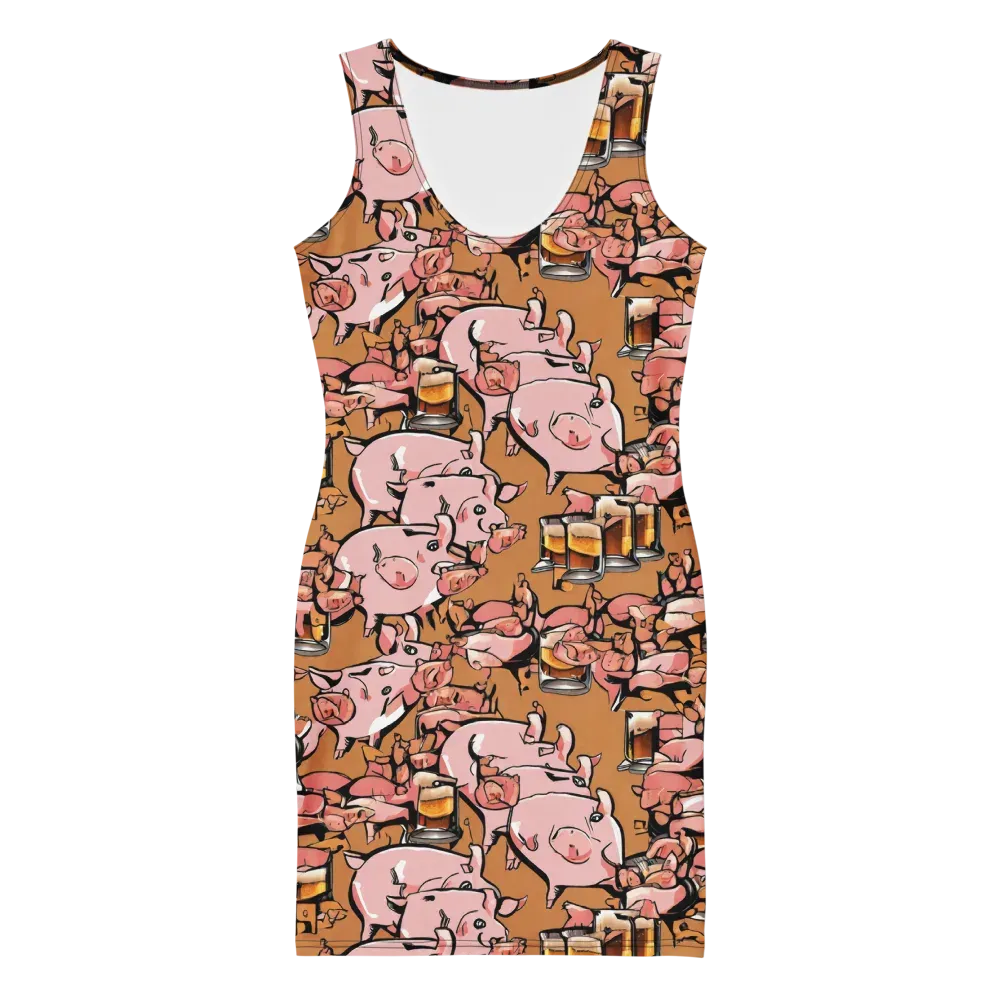 Pigskin Pilsner on Bodycon Dress — Front