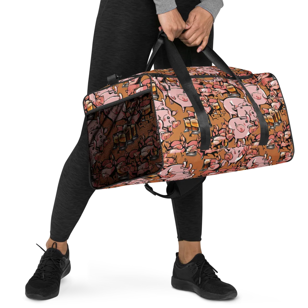 Pigskin Pilsner on Duffle Bag — Right Front