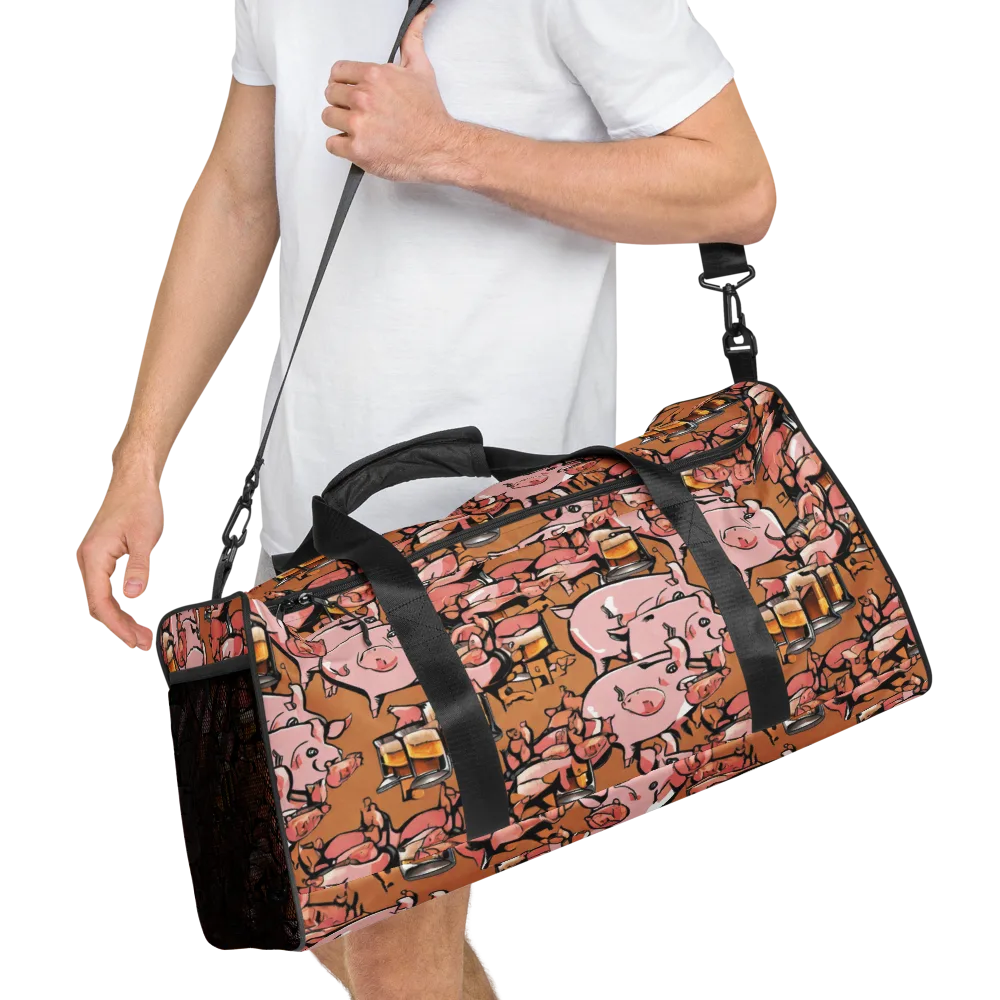 Pigskin Pilsner on Duffle Bag — Right Front