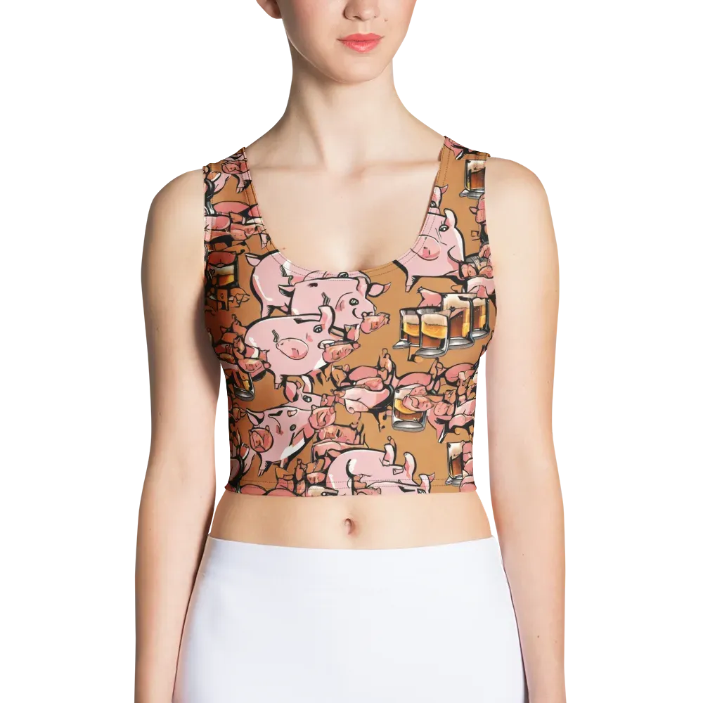 Pigskin Pilsner on Crop Top — Front