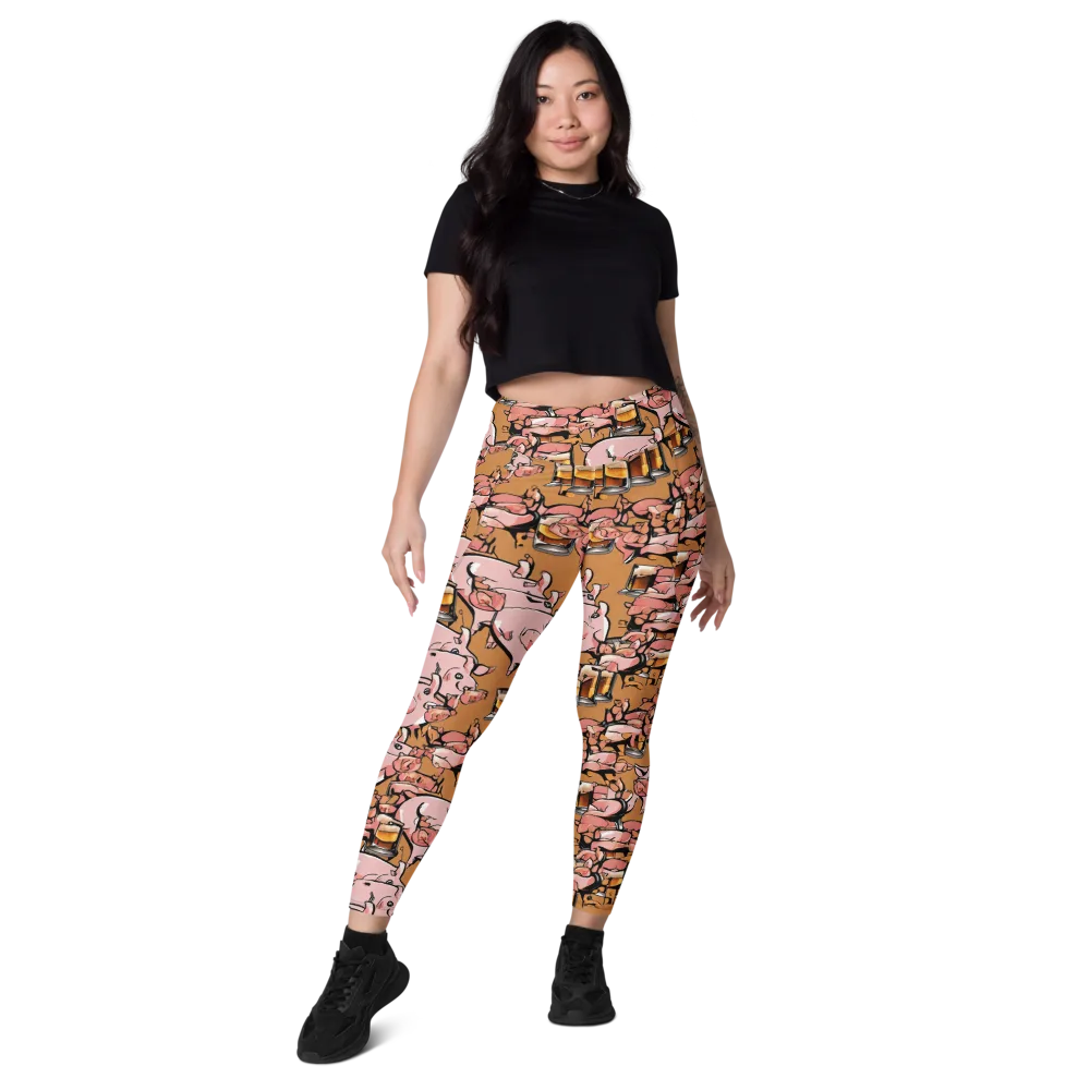 Pigskin Pilsner on Leggings with Pockets — Front