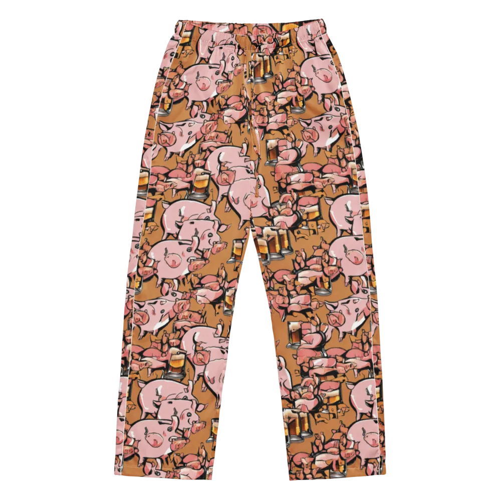 Pigskin Pilsner on Women's Pajama Pants — Front