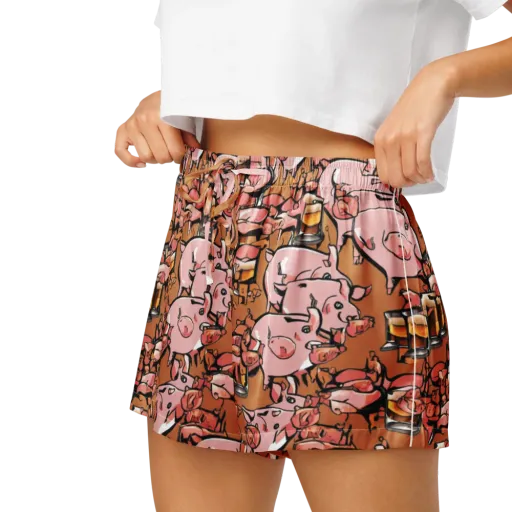 Pigskin Pilsner on a Women's Pajama Shorts