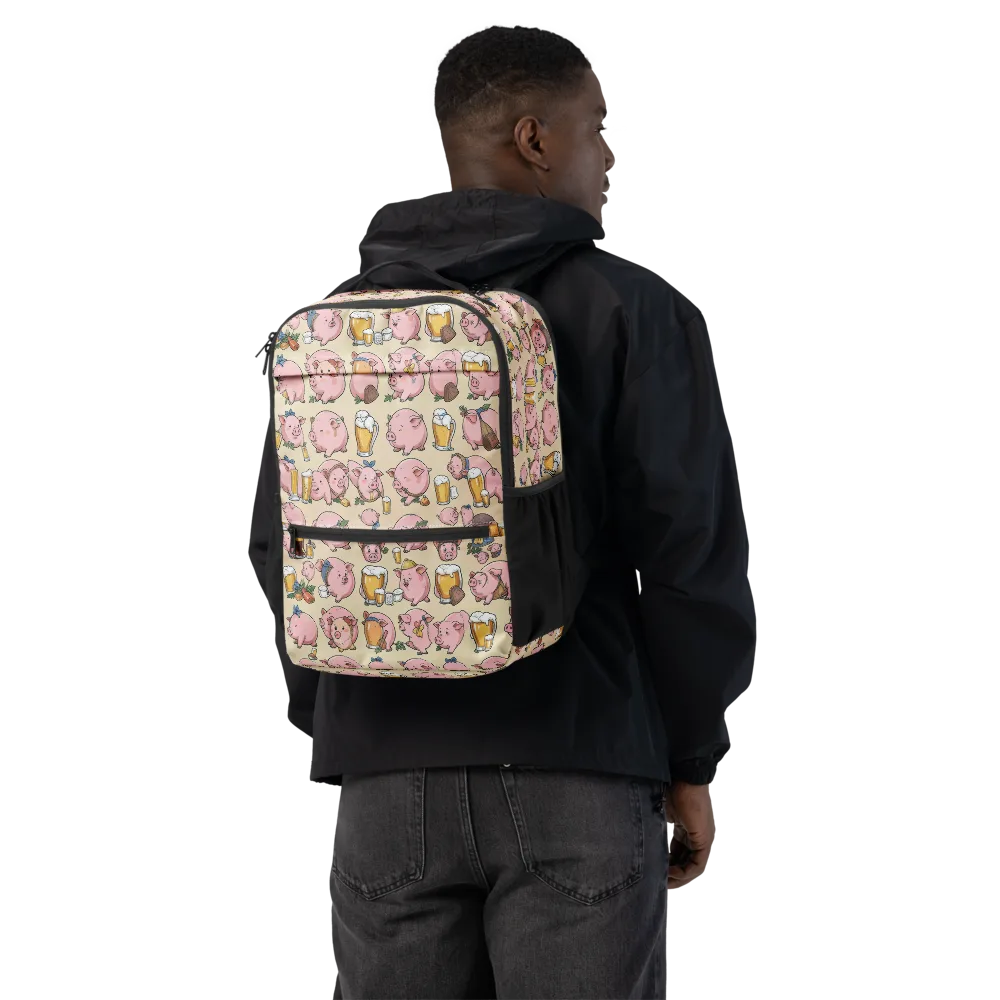 Pigskin Social on Utility Backpack — Back