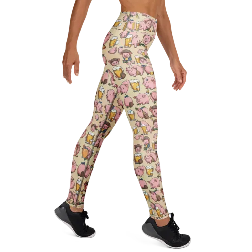 Pigskin Social on a Yoga Leggings