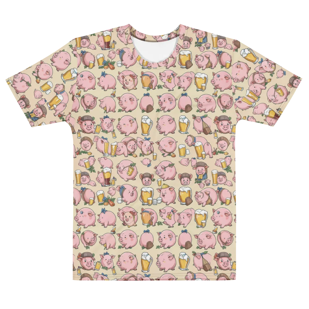 Pigskin Social on Men's Cotton Crew Neck T-Shirt — Front